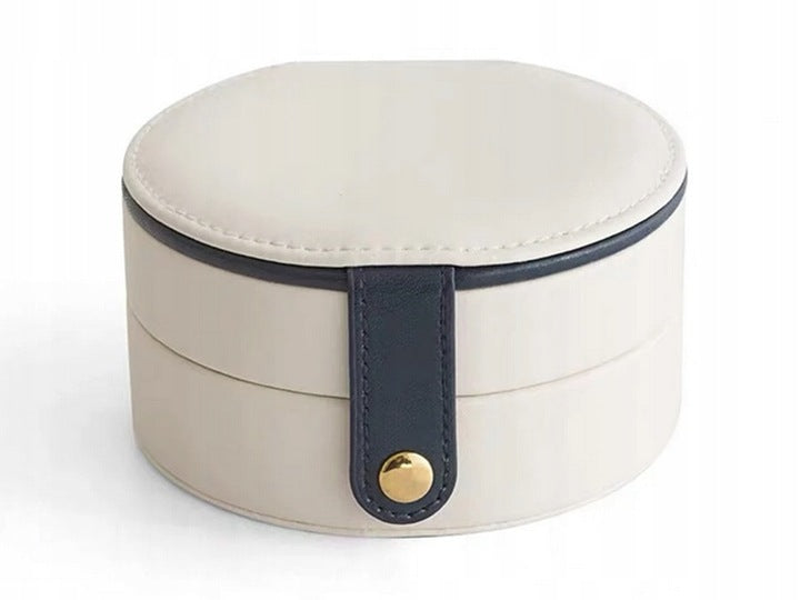 Organizator de bijuterii, Zola®, rotund, compartimente detasabile, cu oglinda, diametru 11 cm, alb Organizator de bijuterii, Zola®, rotund, compartimente detasabile, cu oglinda, diametru 11 cm, alb